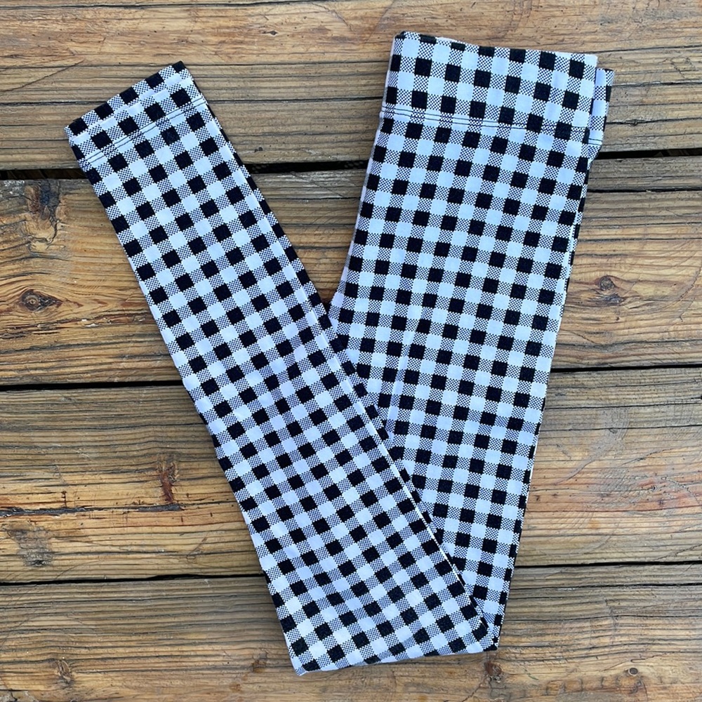 High-Rise Gingham Print Leggings
